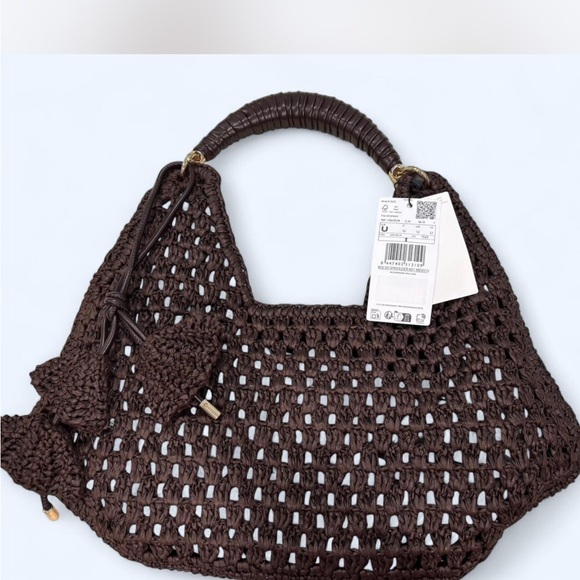 Mango Dark Brown Woven Hobo Bag - Picture 6 of 6